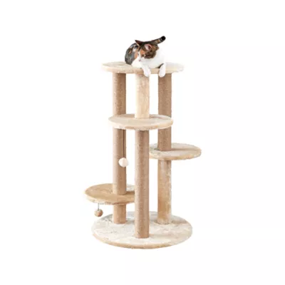 Product Two By Two The Fir 36-in Faux-Fleece Cat Tree, Beige