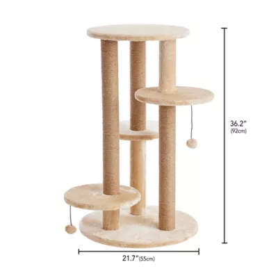 Product Two By Two The Fir 36-in Faux-Fleece Cat Tree, Beige