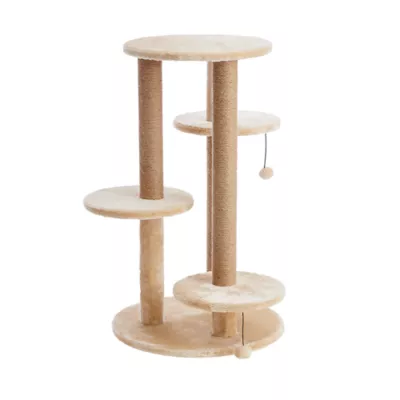 Product Two By Two The Fir 36-in Faux-Fleece Cat Tree, Beige