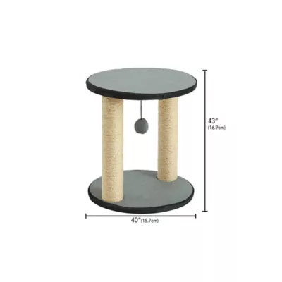 Product Two By Two The Cedar 16.9-in Jute Cat Scratching Post, Grey