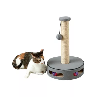 Two By Two The Elm 19.7 in Jute Cat Scratching Post Grey