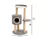 Product Two By Two The Oak 39-in Felt Cat Tree & Condo, Grey