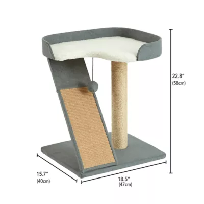 Product Two By Two The Bonzai Play 'N Perch 22.8-in Felt Cat Perch, Grey