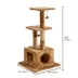 Two By Two The Willow 43-in Faux-Fleece Cat Tree & Condo, Brown image thumbnail 3