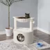 Two By Two The Holly 23-in Plush Cat Tree & Condo, Cream image thumbnail 4