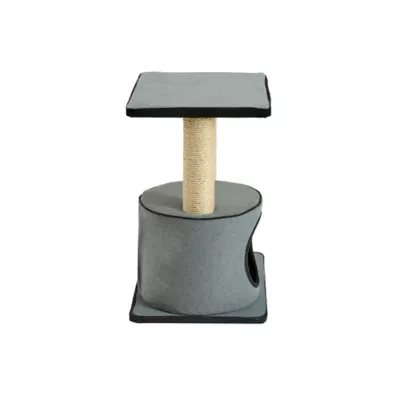 Product Two By Two The Cherry 20-in Felt Cat Condo, Grey