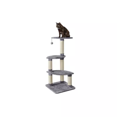 Product Two By Two The Cypress 41-in Plush Cat Tree, Grey