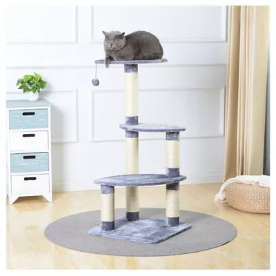 Product Two By Two The Cypress 41-in Plush Cat Tree, Grey