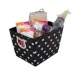 Paw Prints Fabric Black & White Cat Toy Storage Bin image thumbnail 2