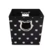 Paw Prints Fabric Black & White Cat Toy Storage Bin image thumbnail 3