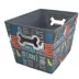 Paw Prints Fabric Word Design Toy Storage Bin image thumbnail 1