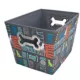 Product Paw Prints Fabric Word Design Toy Storage Bin