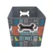 Paw Prints Fabric Word Design Toy Storage Bin image thumbnail 3