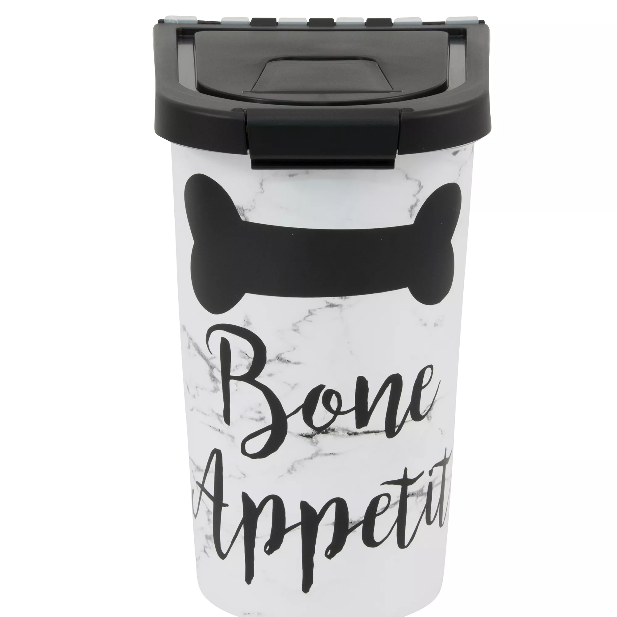 Paw Prints Marble Bone Appetit Pet Food Storage Container, 7-lb