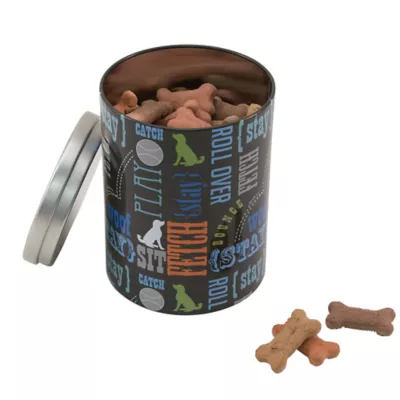 Product Paw Prints Word Design Tin Treat Jar