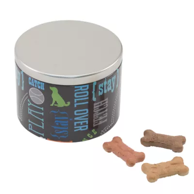 Product Paw Prints Word Design Tin Treat Jar