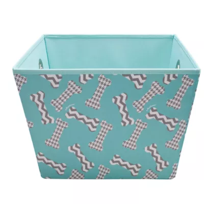 Product Paw Prints Fabric Bone Play Toy Storage Bin