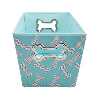 Product Paw Prints Fabric Bone Play Toy Storage Bin