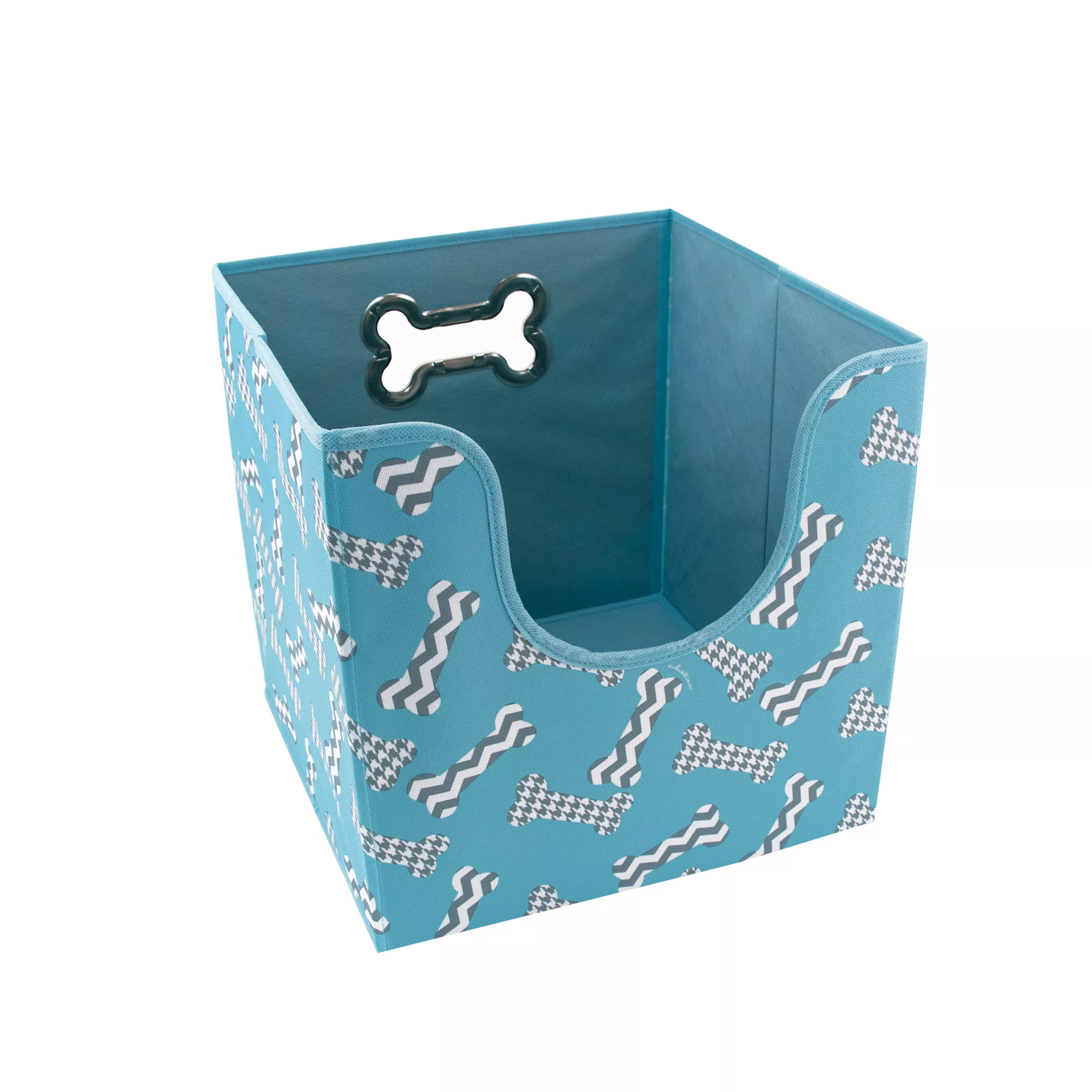 Paw Prints Bone Play Collapsible Toy Storage Bin