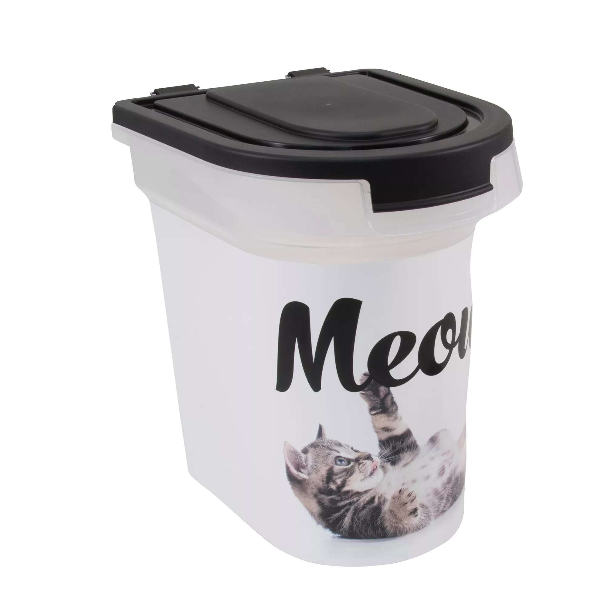 Paw Prints Meow Kitty Pet Food Storage Container, 15-lb