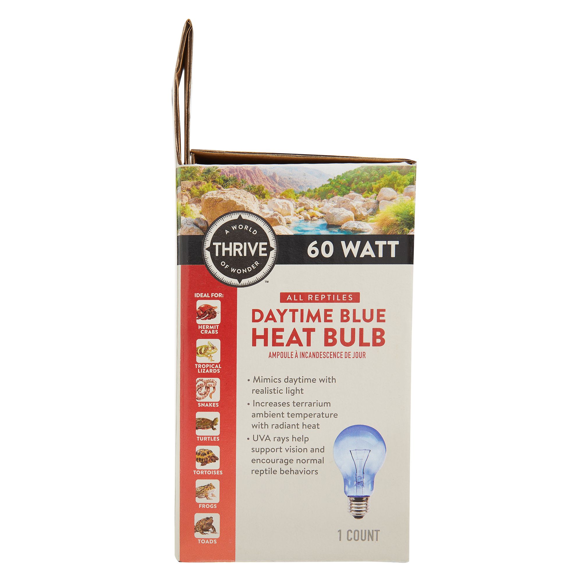 Thrive Reptile Daytime Blue Heat Bulb - Hermit Crab - Reptile Heat Bulb - 60W - thumbnail 4