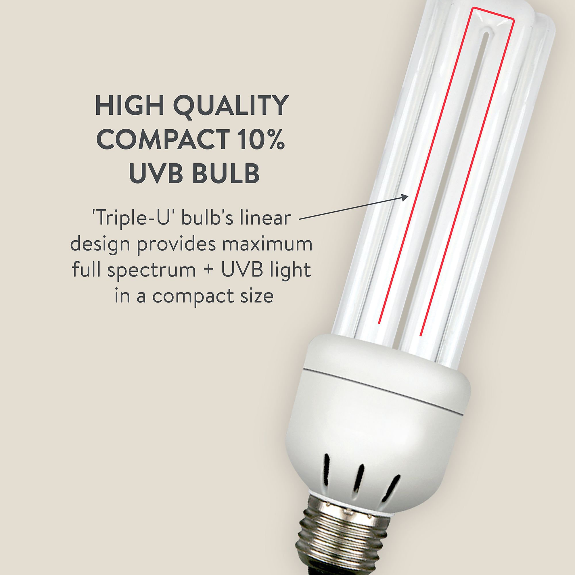 Thrive Desert 10.0 UVB Bulb - Reptile UVB Lighting - 13-23W - thumbnail 3