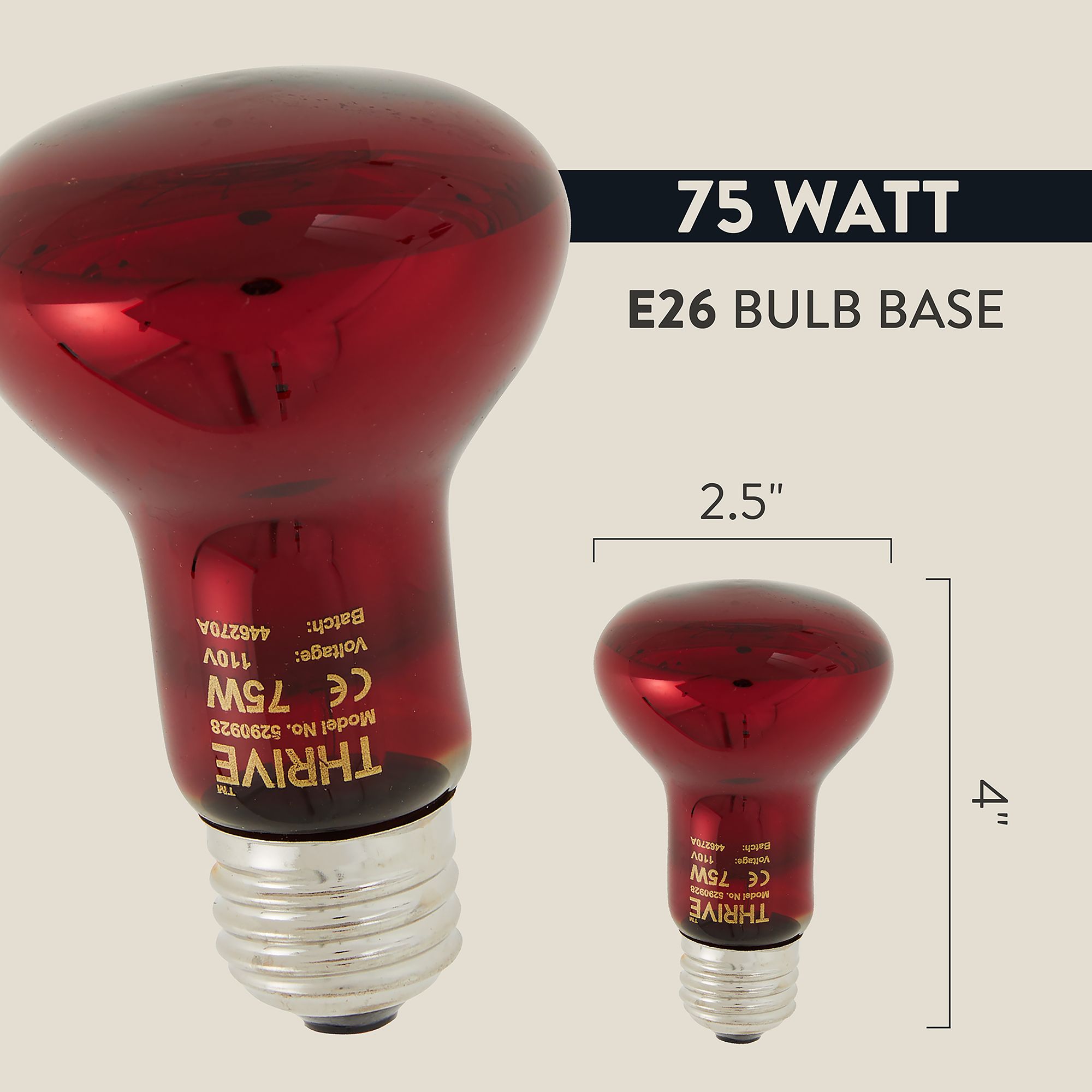Thrive Nocturnal Infrared Spot Bulb - Infrared Heat Bulb - 50-150W - thumbnail 2