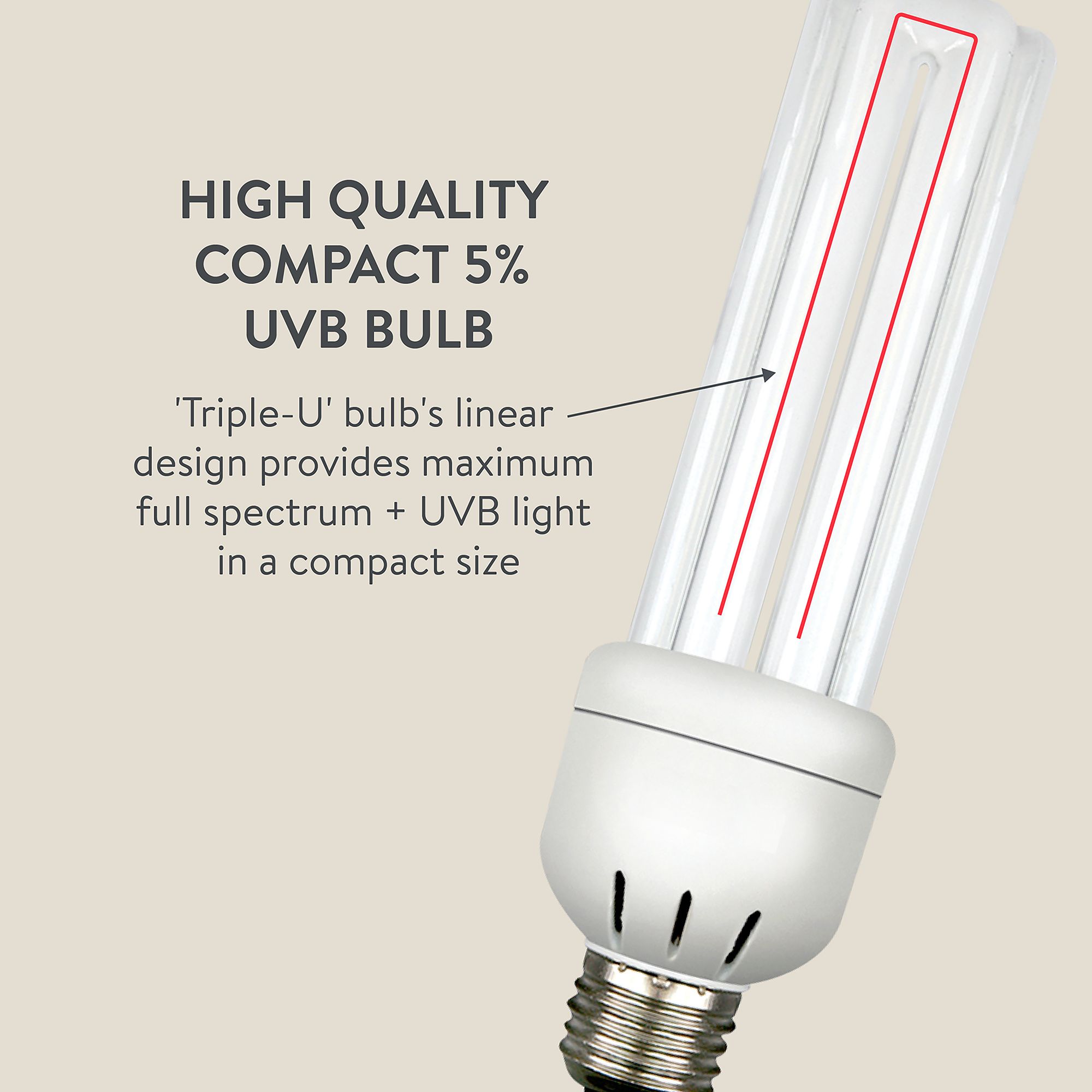 Thrive Tropical 5.0 UVB Bulb - Reptile UVB Lighting - 13-23W - thumbnail 3