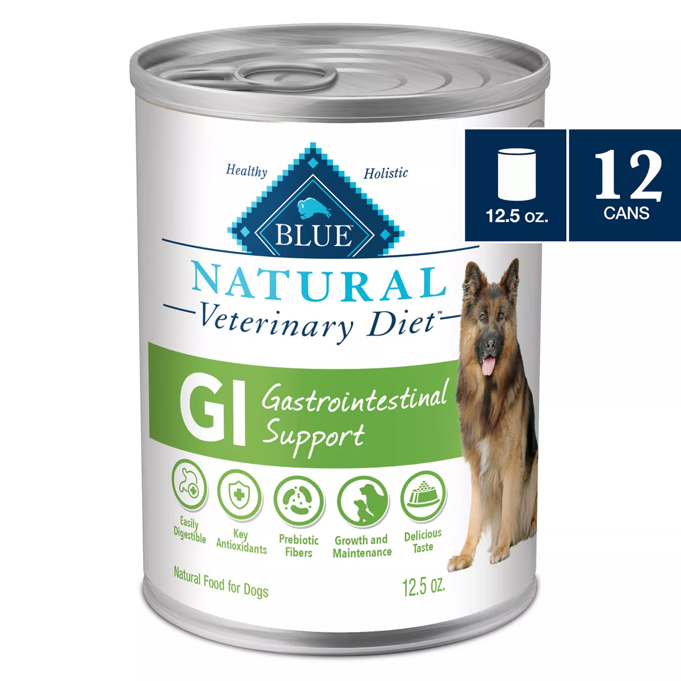 Blue Buffalo Natural Veterinary Diet GI Gastrointestinal Support Adult Wet Dog Food 12.5 o