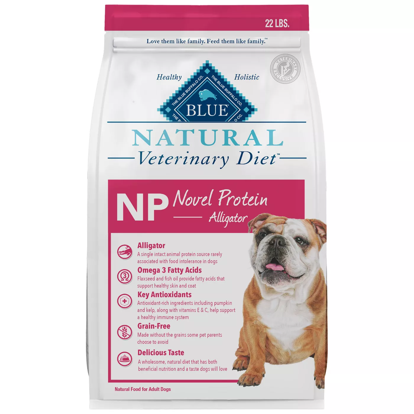 Blue Buffalo Natural Veterinary Diet NP Novel Protein All Life Stages Dry Dog Food Alligat