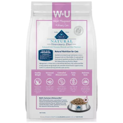 Product Blue Buffalo® Blue Natural Veterinary Diet™ W+U Weight Management Adult Cat Dry Food - Chicken