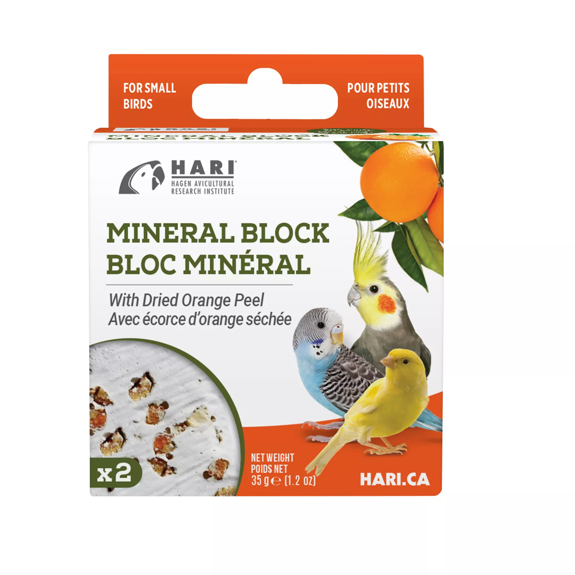 Hari Mineral Block Dried Orange Peel Bird Supplements