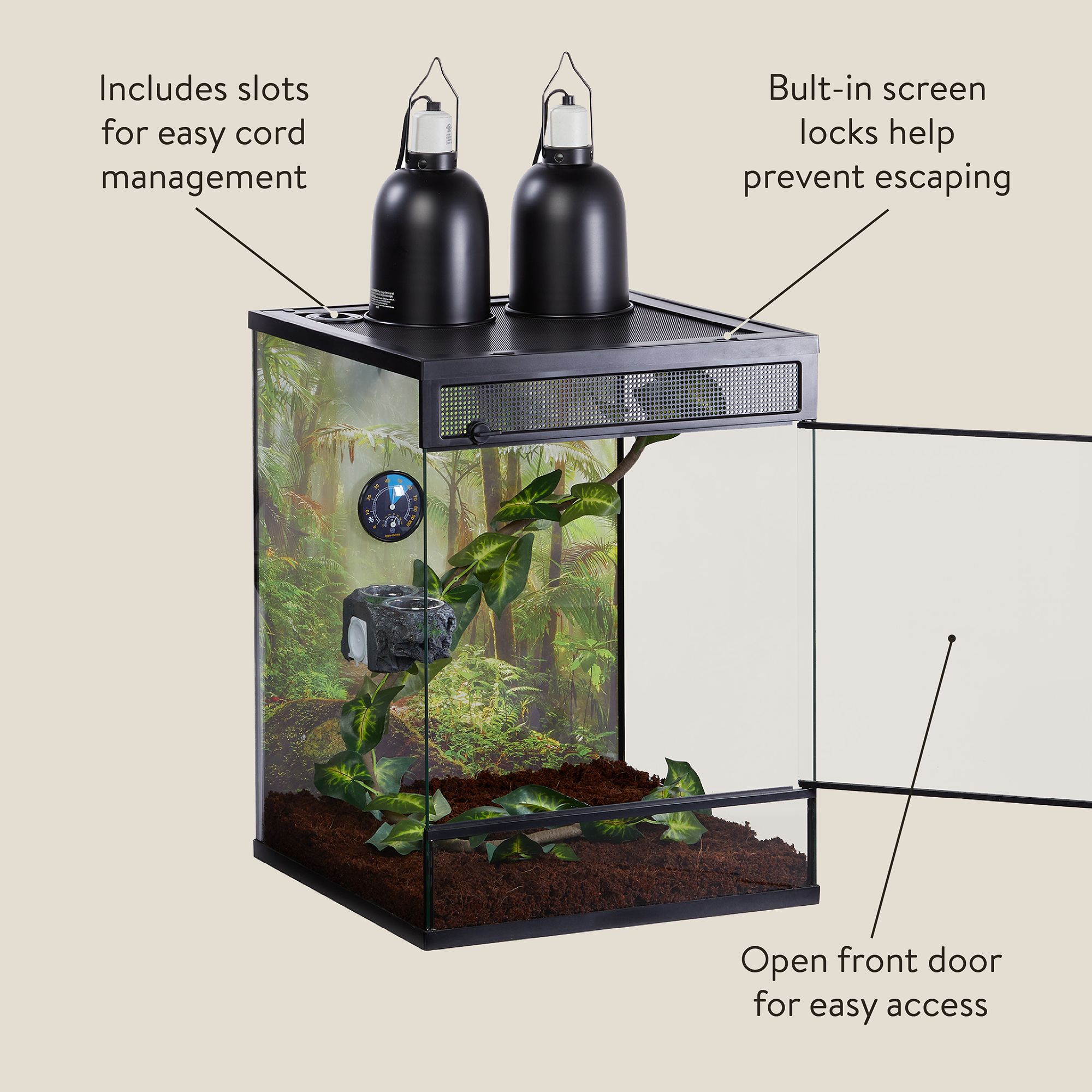 Thrive Tropical Reptile Terrarium Essentials Kit - 30 Gallon - 18x18x24 - thumbnail 3