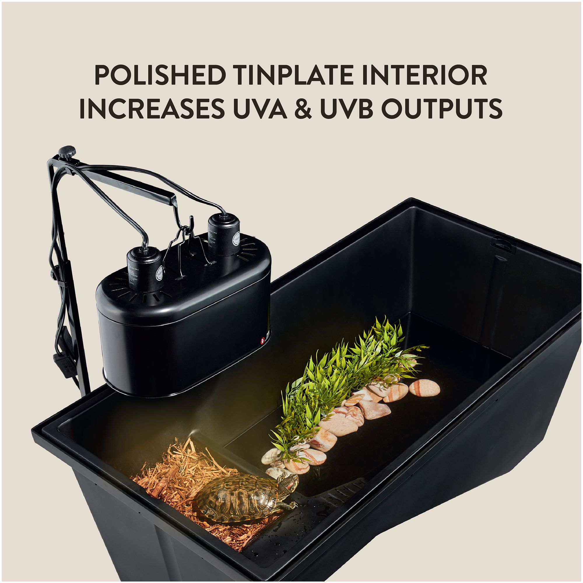 Thrive Dual Dome Lamp - Reptile Heat Lamp Fixture - thumbnail 3