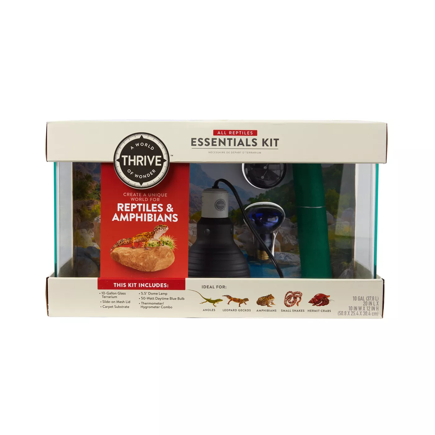 Thrive Reptile Terrarium Essentials Kit 10 Gallon