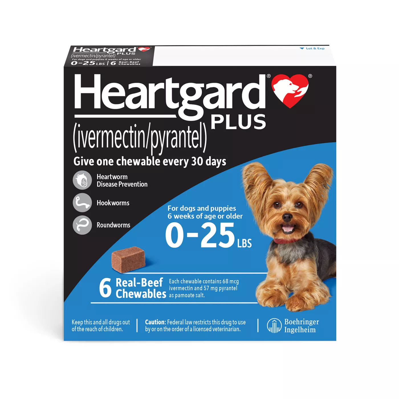 Heartgard Plus Chewables For Dogs 1 25 lbs Blue