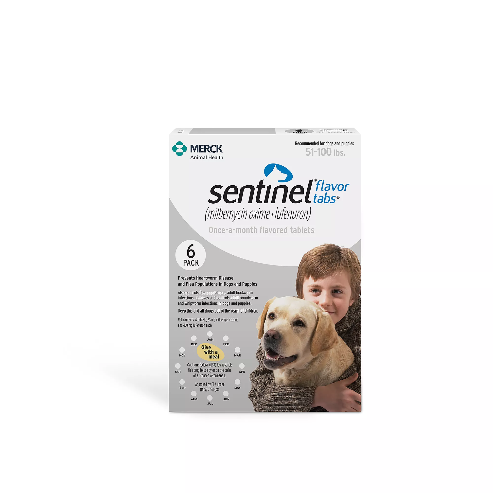 Sentinel Flavor Tabs for Dogs 51-100 lbs White