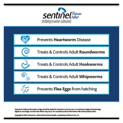 Product Sentinel Flavor Tabs for Dogs 26-50 lbs Yellow