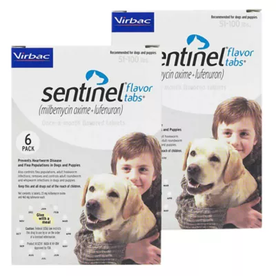 Product Sentinel Flavor Tabs for Dogs 51-100 lbs White