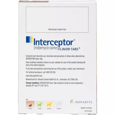Product Interceptor for Dogs 2-10 lbs Brown - 6 Month or 12 Month