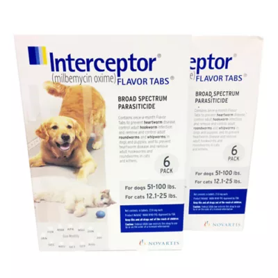 Product Interceptor for Dogs and Cats 51-100 lbs Dogs / 12.1-25 lbs Cats White - 6 Month or 12 Month Supply