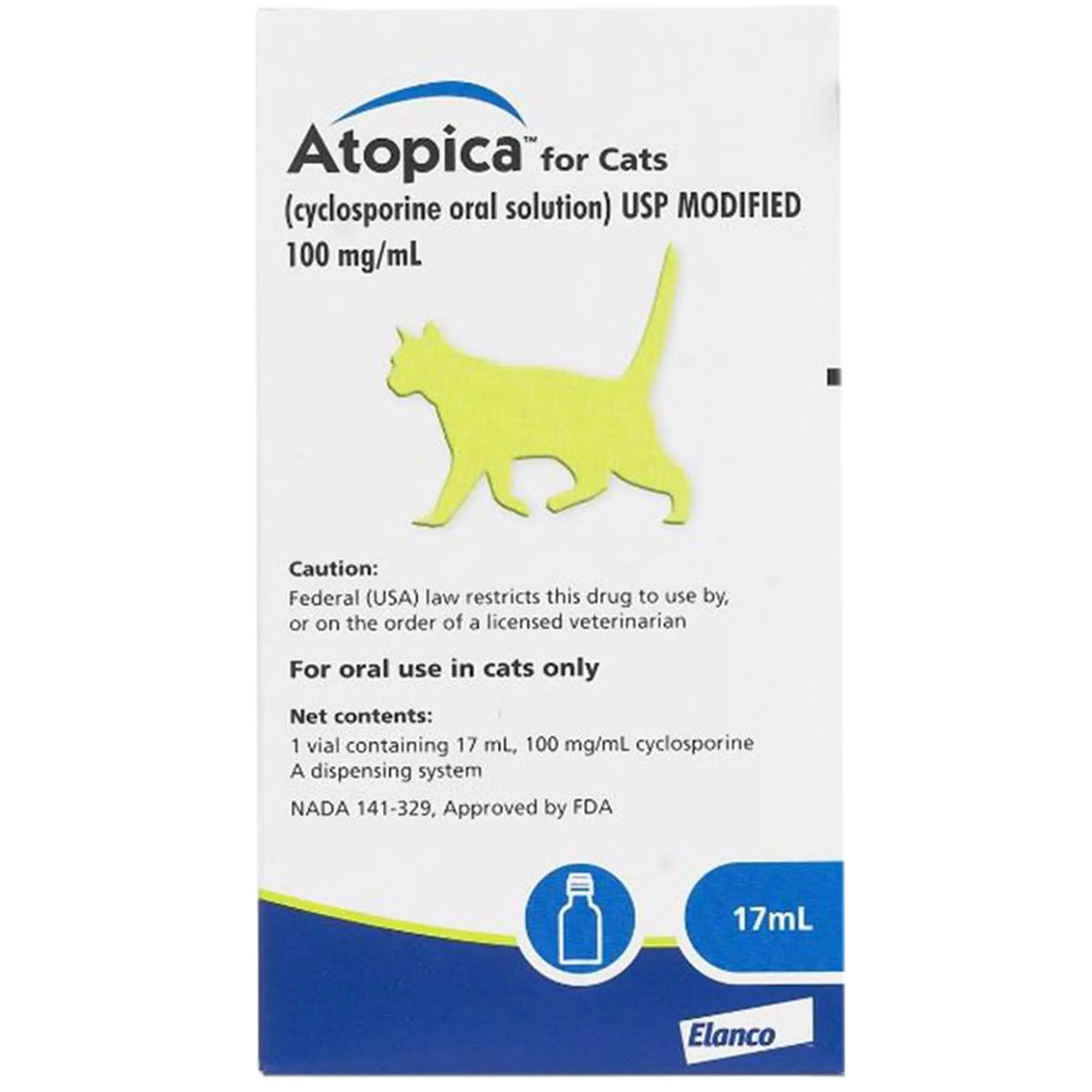 Atopica for Cats 100mg/ml - 5 ml or 17 ml