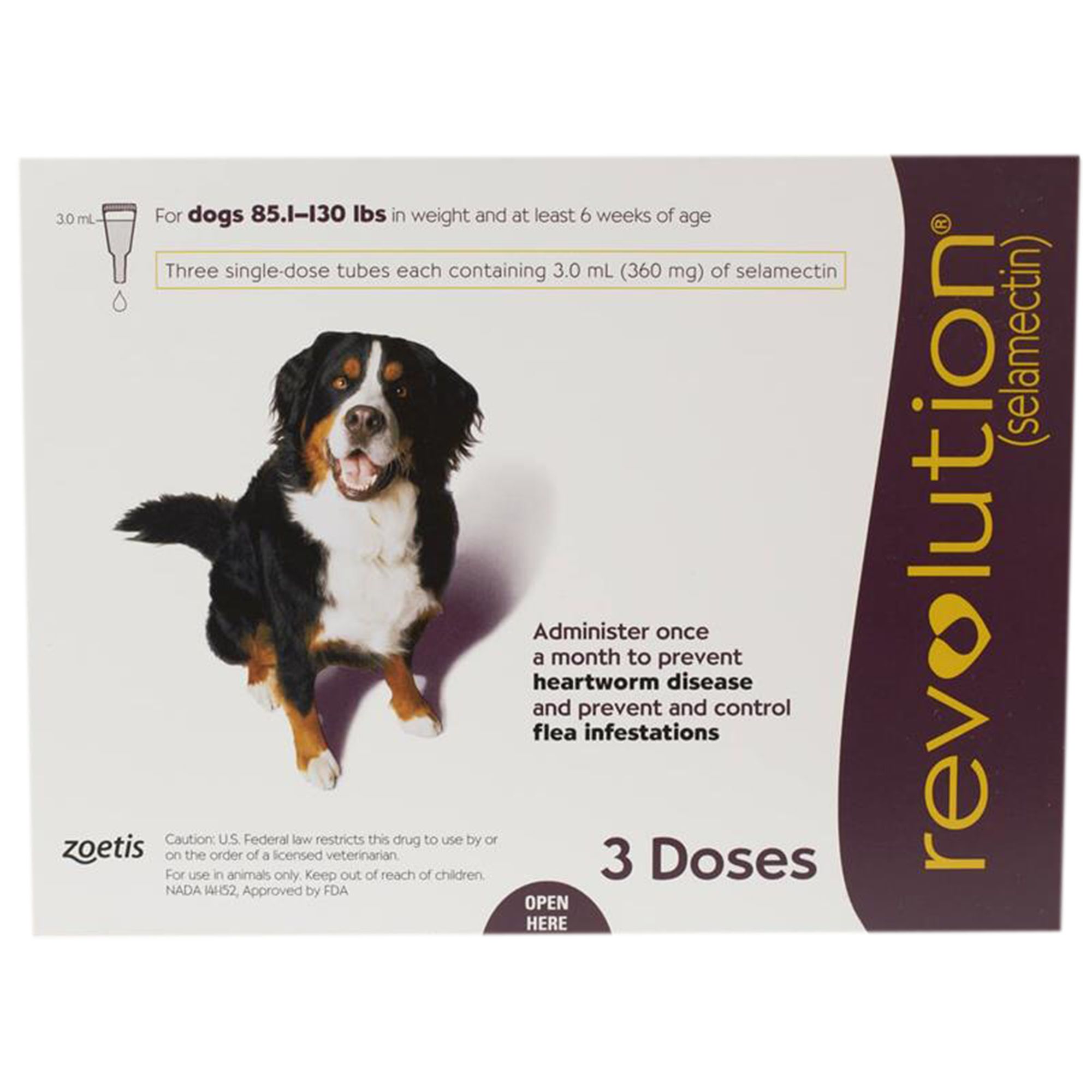 Revolution Topical For Dogs 85 1 130 Plum 3 Month Or 6 Month Supply Pharmacy Flea Tick Petsmart