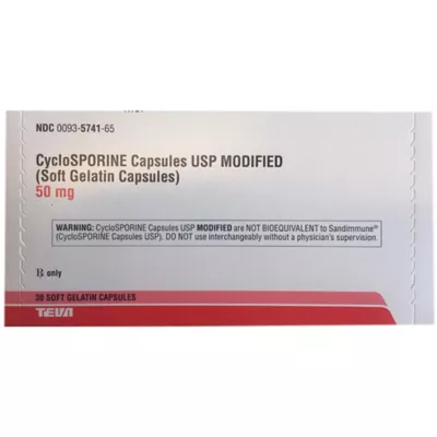 Product Cyclosporine (modified) 30 Caps - 25mg, 50mg, 100mg