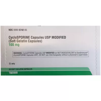 Product Cyclosporine (modified) 30 Caps - 25mg, 50mg, 100mg