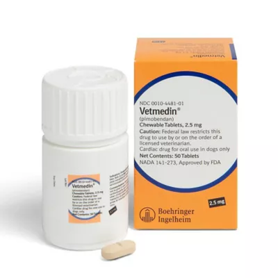 Product Vetmedin Chewable Tablets 2.5mg - 50 or 100 Count