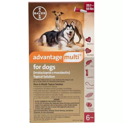 Product Advantage Multi Topical for Dogs 20.1-55 lbs Red