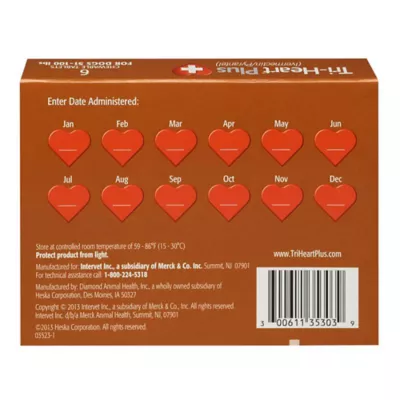 Product Tri-Heart Plus Chewable Tablets for Dogs 51-100 lbs Brown