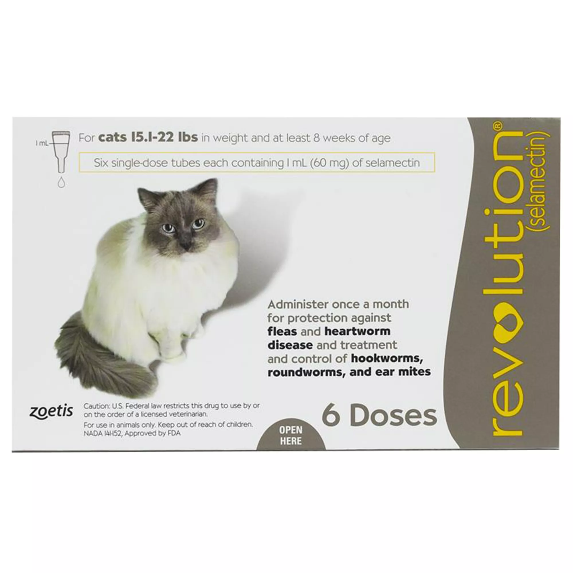 Revolution Topical for Cats 15.1-22 lbs Taupe