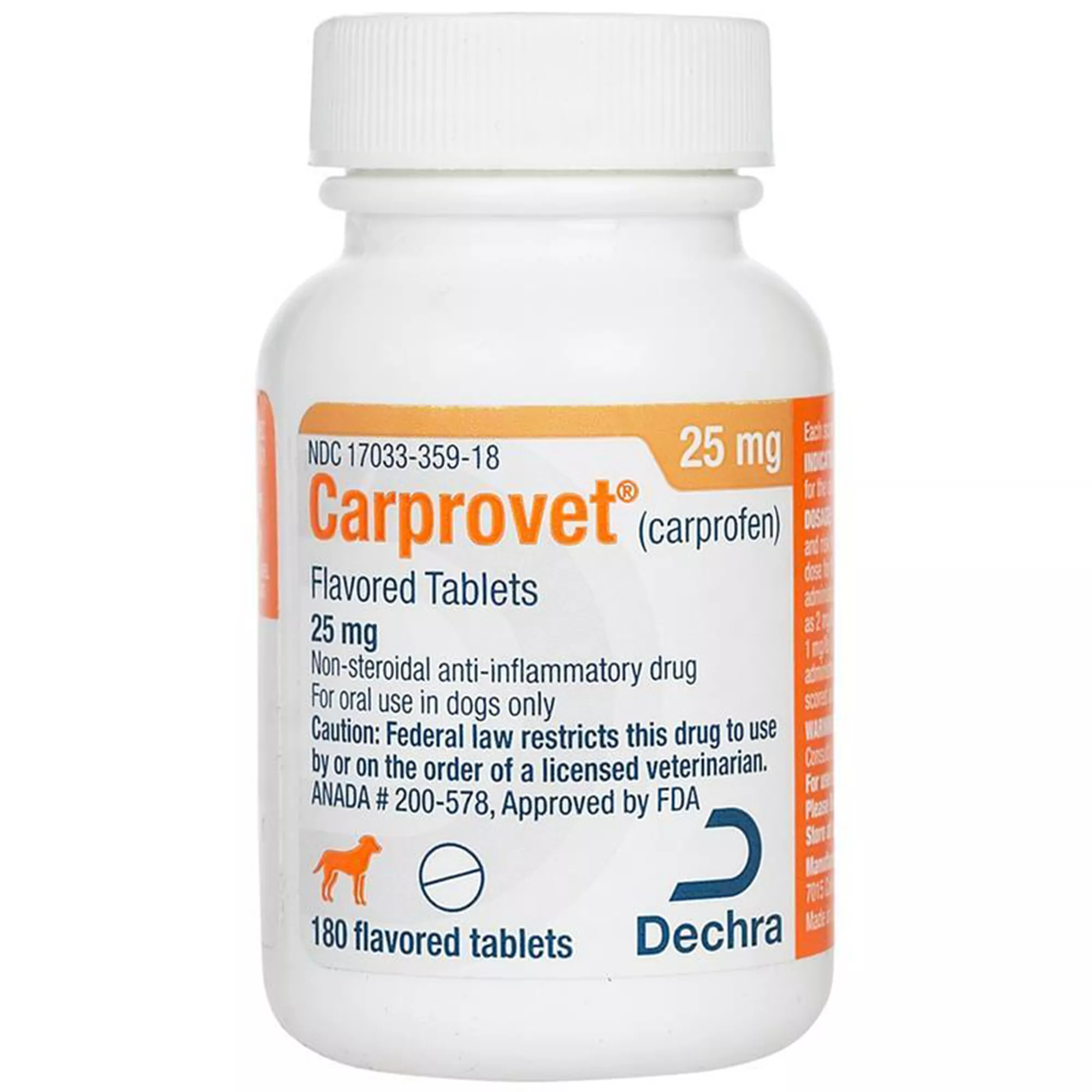 Carprovet (Carprofen) Flavored Tablets 25 mg - 60 or 180 Ct